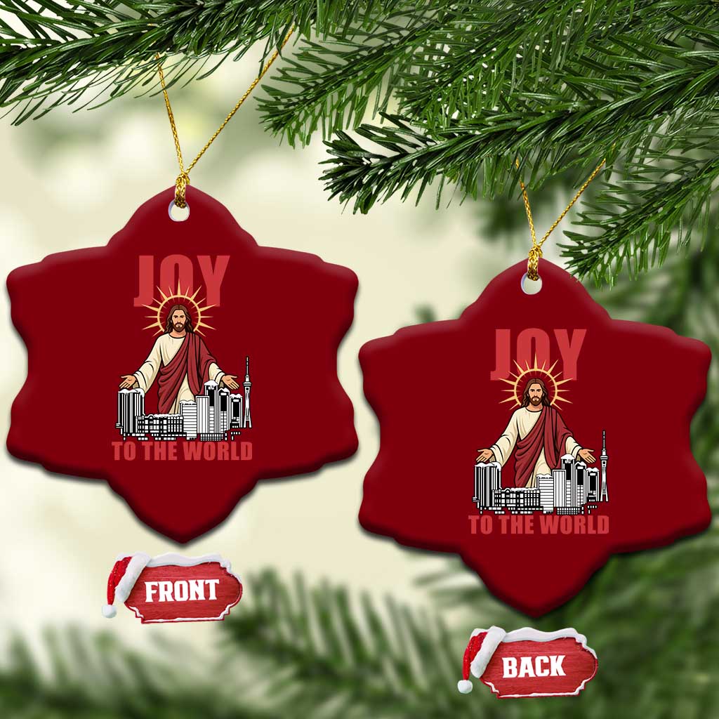 Jesus Xmas Ceramic Ornament Joy To The World Christian TS14 Print Your Wear