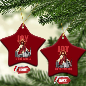 Jesus Xmas Ceramic Ornament Joy To The World Christian TS14 Print Your Wear