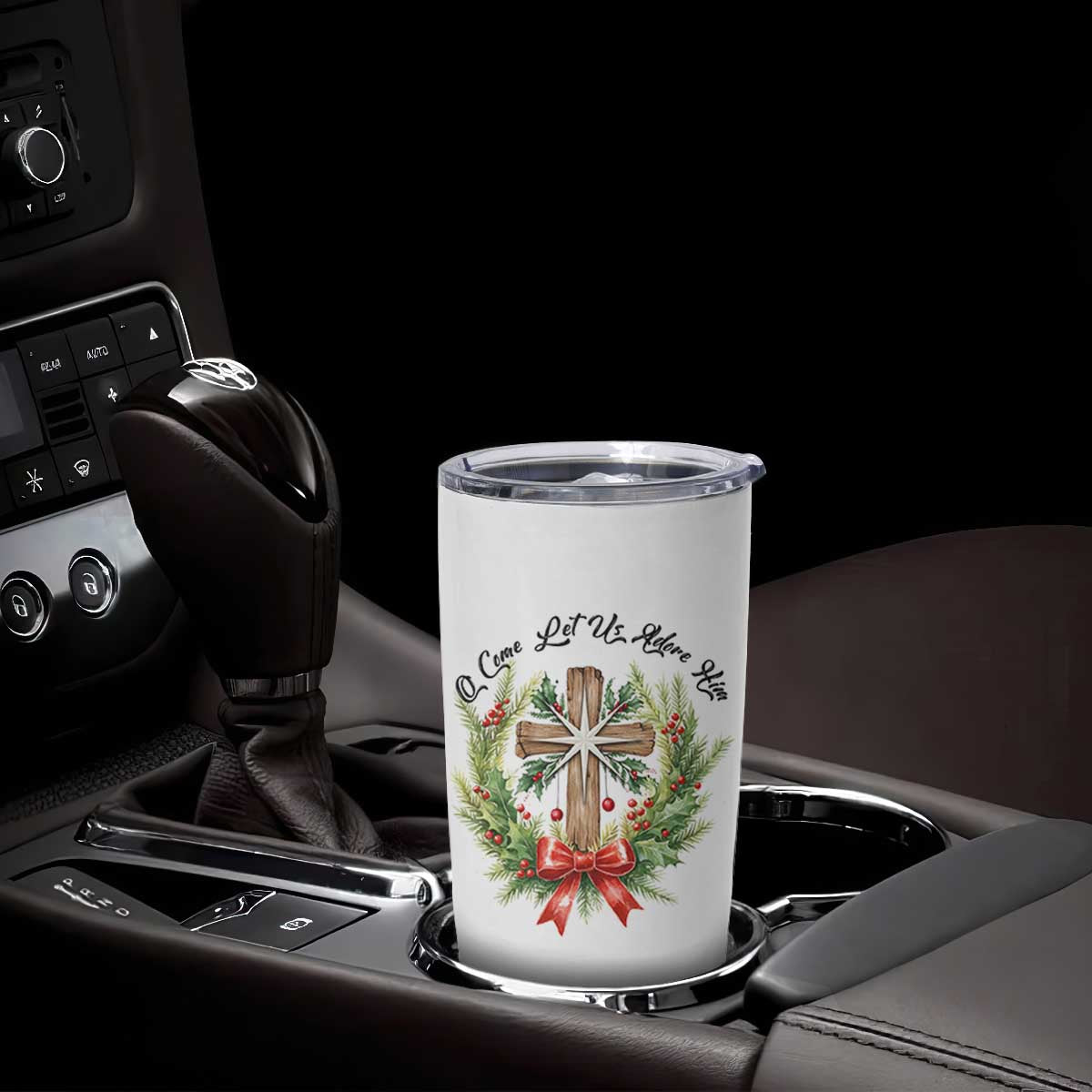 Cross Christmas Tumbler Cup O Come Let Us Adove Him TS14 Print Your Wear