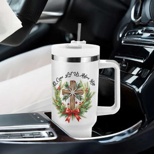Cross Christmas Tumbler With Handle O Come Let Us Adove Him TS14 Print Your Wear