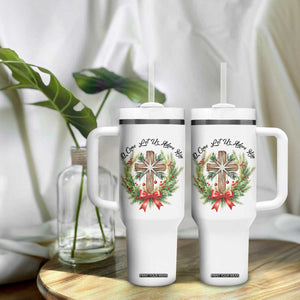 Cross Christmas Tumbler With Handle O Come Let Us Adove Him TS14 Print Your Wear