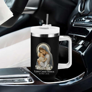 Christian Christmas Tumbler With Handle Love Came Down Luke 2:11 TS14 Print Your Wear