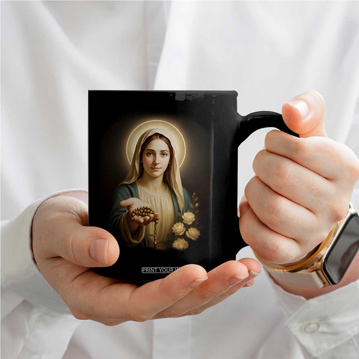 Virgin Mary Maria Coffee Mug Catholic Christian Faith TS14 Print Your Wear