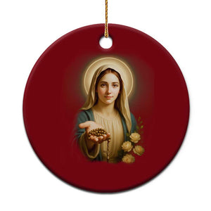 Virgin Mary Maria Ceramic Ornament Catholic Christian Faith TS14 1pc Red Print Your Wear