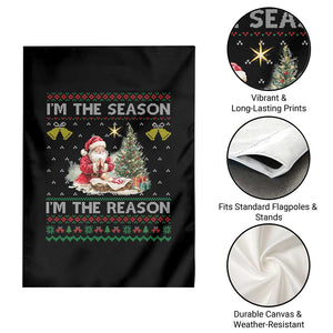 Jesus Christmas Garden Flag Santa With Jesus Baby Reason Xmas TS14 Print Your Wear