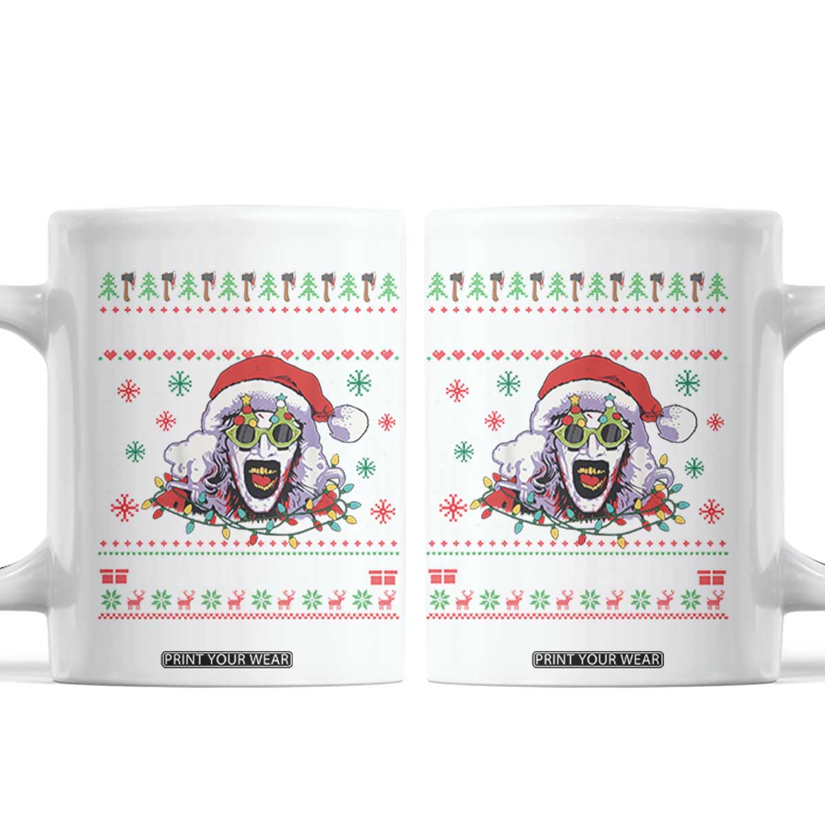 Terrifier Santa Christmas Coffee Mug Getting Into The Holiday Spirit Horror Movie TS14 White Print Your Wear