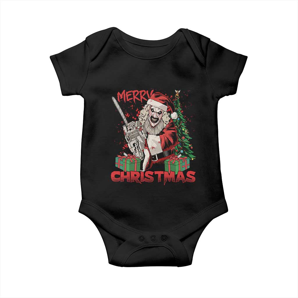 Terrifier Santa Christmas Horror Movie Baby Onesie TS14 Black Print Your Wear