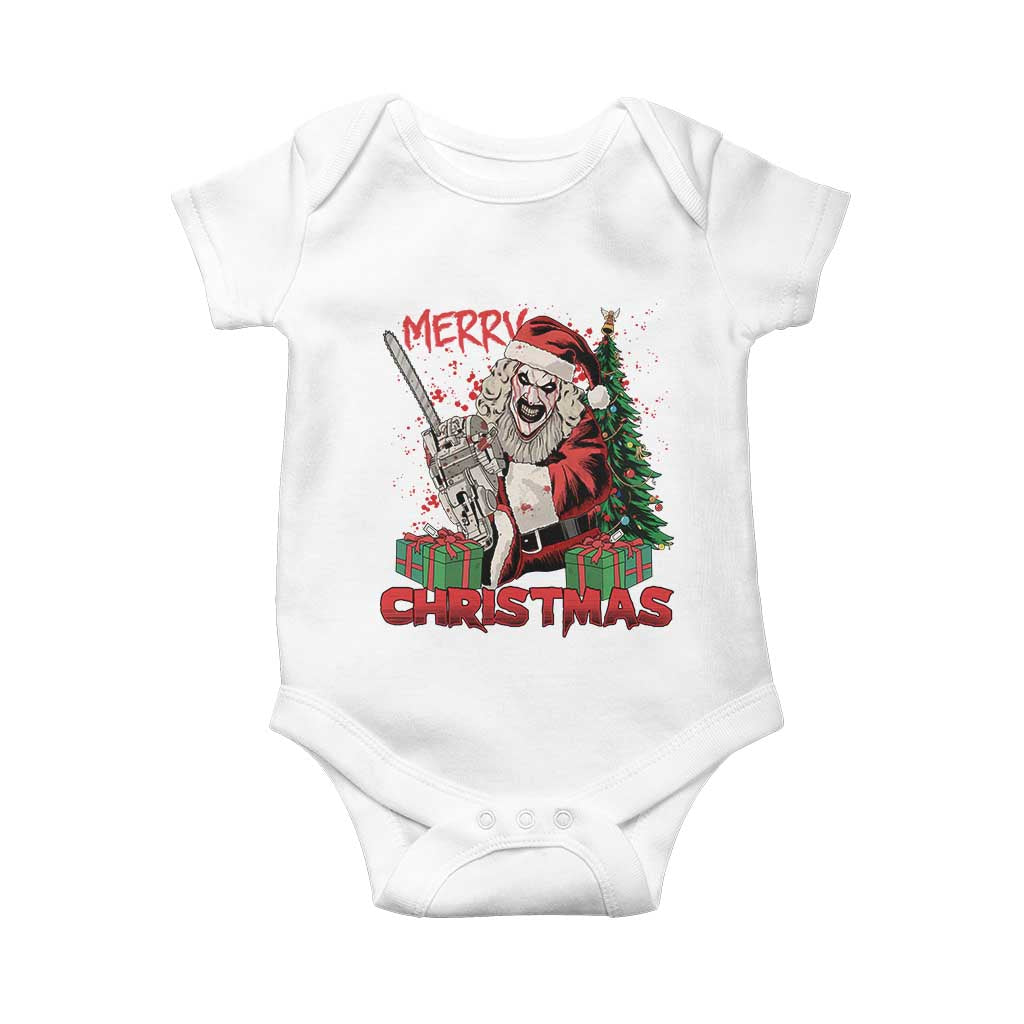 Terrifier Santa Christmas Horror Movie Baby Onesie TS14 White Print Your Wear