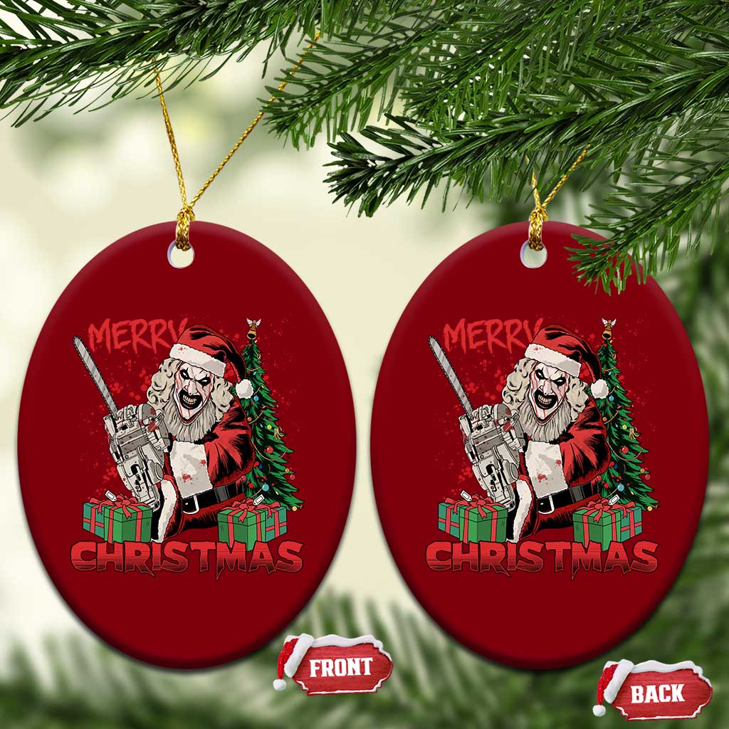 Terrifier Santa Christmas Horror Movie Ceramic Ornament TS14 Print Your Wear
