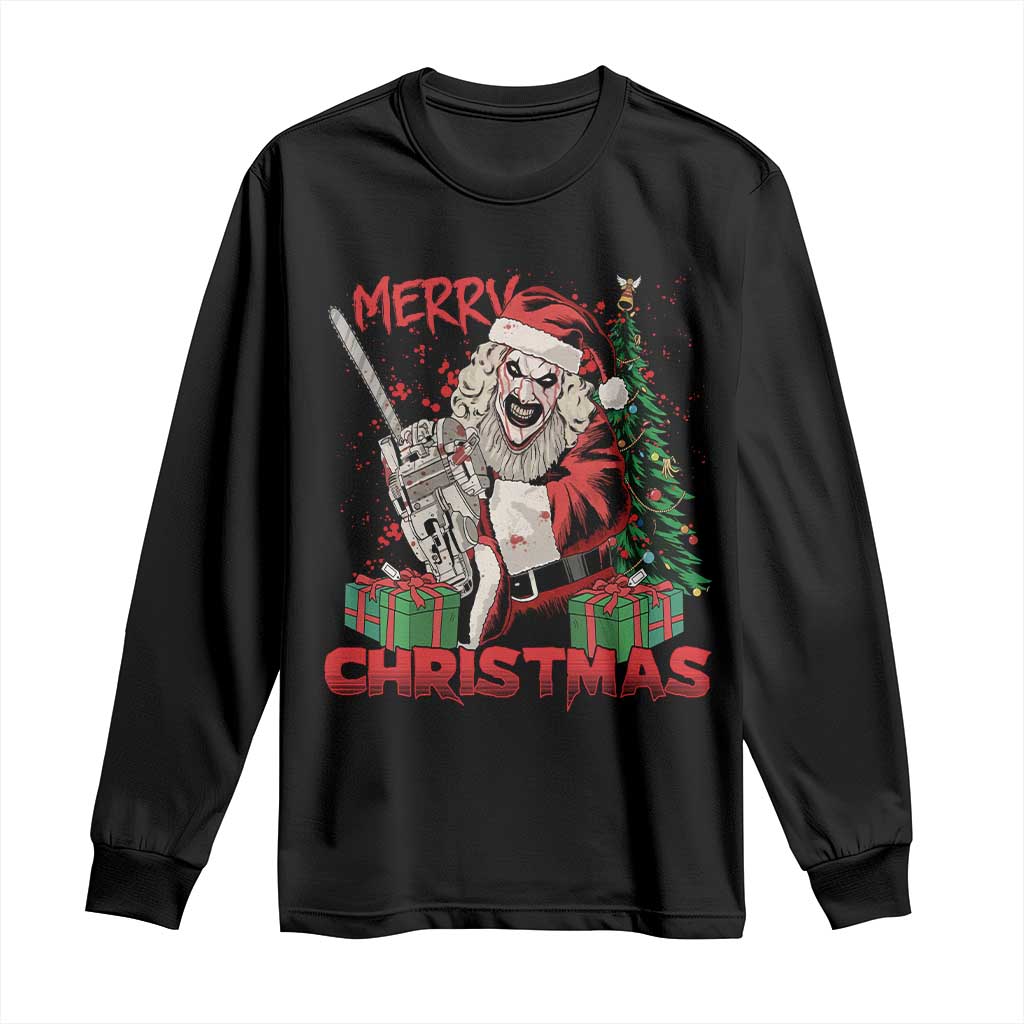 Terrifier Santa Christmas Horror Movie Long Sleeve Shirt TS14 Black Print Your Wear