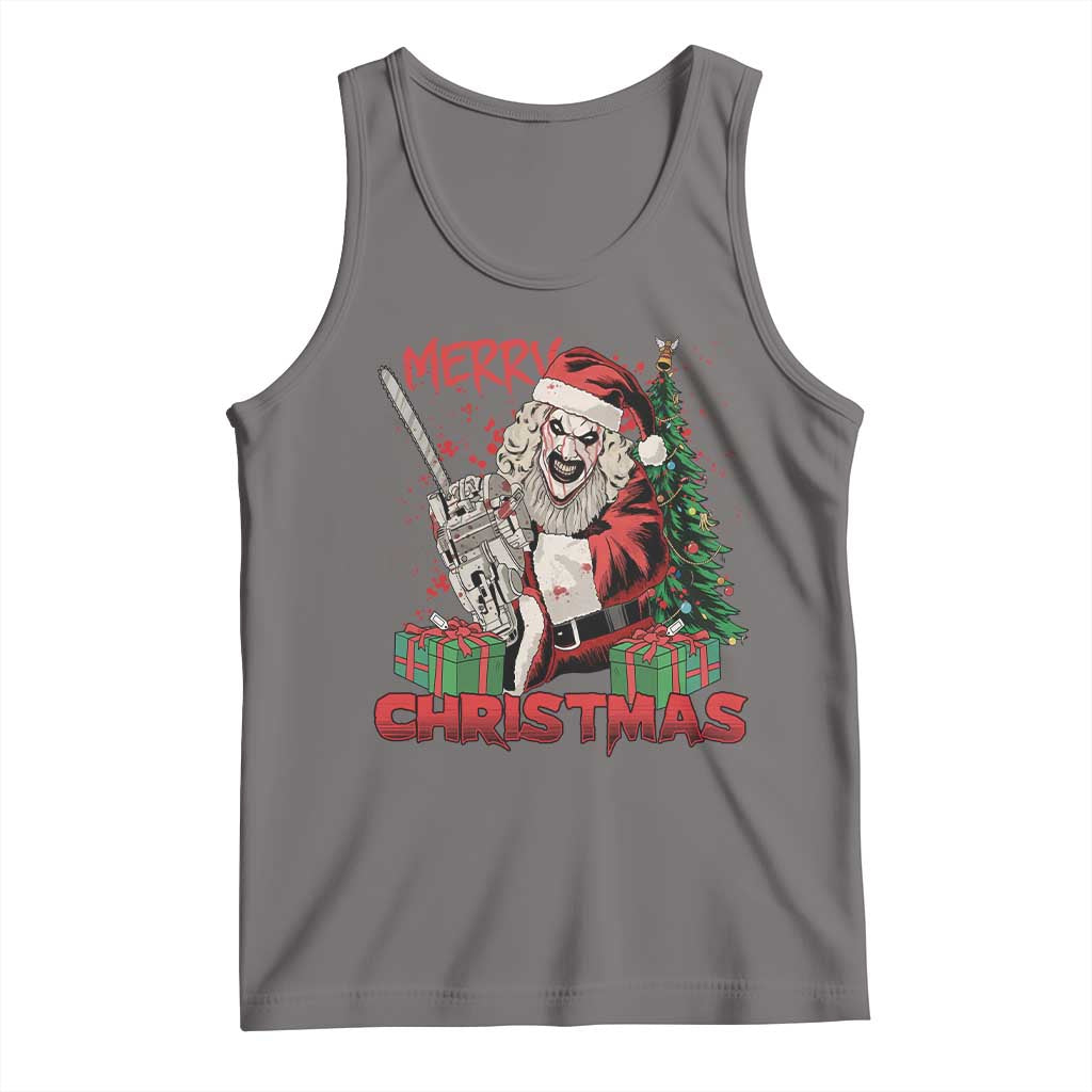 Terrifier Santa Christmas Horror Movie Tank Top TS14 Deep Heather Print Your Wear