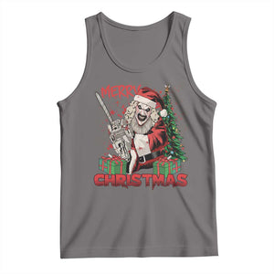 Terrifier Santa Christmas Horror Movie Tank Top TS14 Deep Heather Print Your Wear