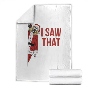 Terrifier Santa Christmas Movie Throw Blanket I Saw That Meme TS14 White Print Your Wear