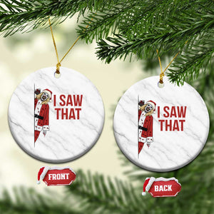 Terrifier Santa Christmas Movie Ceramic Ornament I Saw That Meme TS14 1pc White Marble Print Your Wear