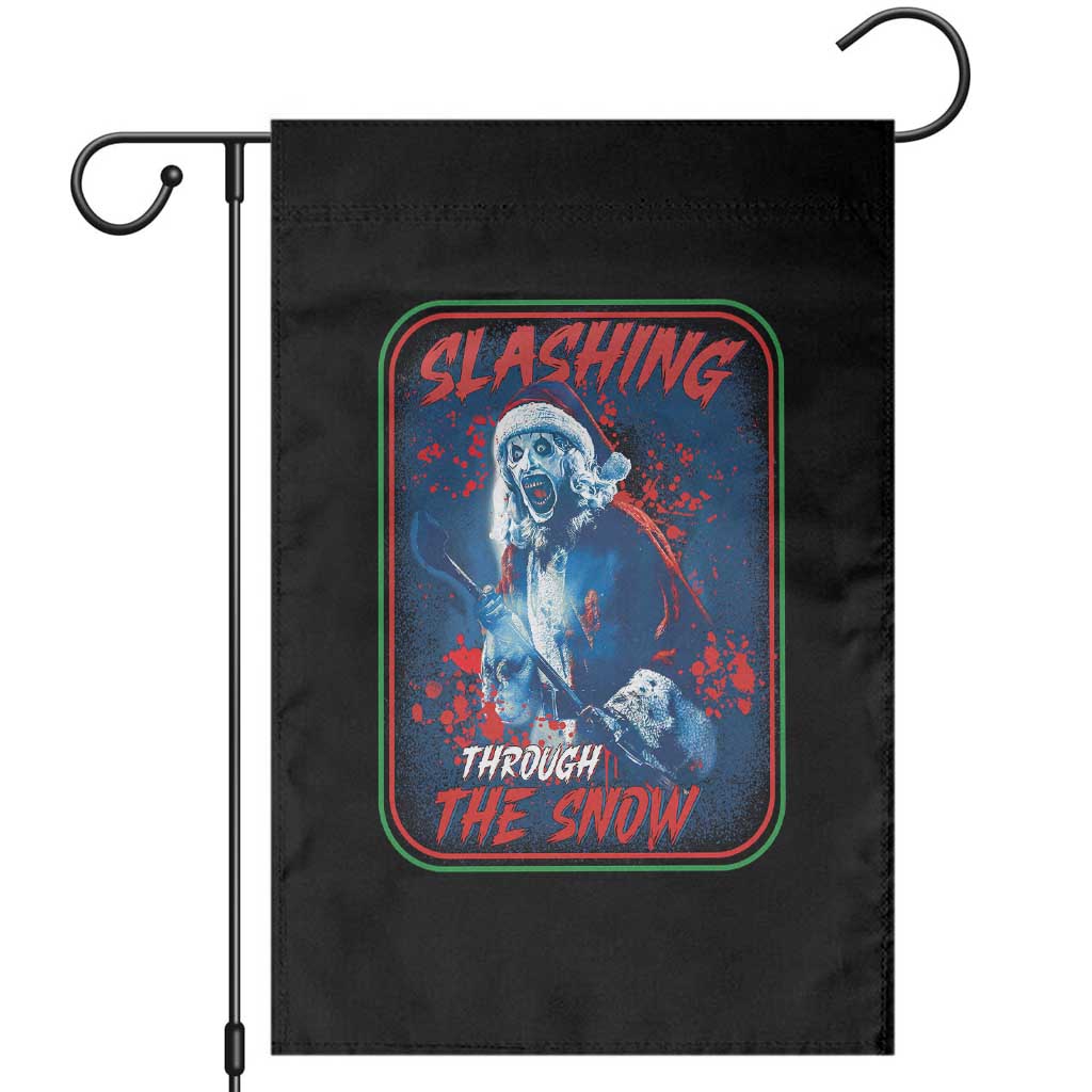 Terrifier Santa Christmas Garden Flag Slashing Through The Snow TS14 Black Print Your Wear