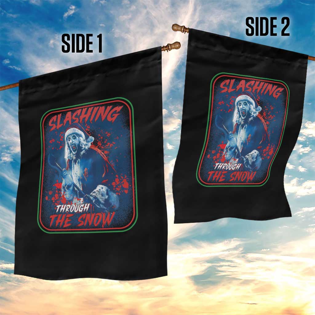 Terrifier Santa Christmas Garden Flag Slashing Through The Snow TS14 Print Your Wear