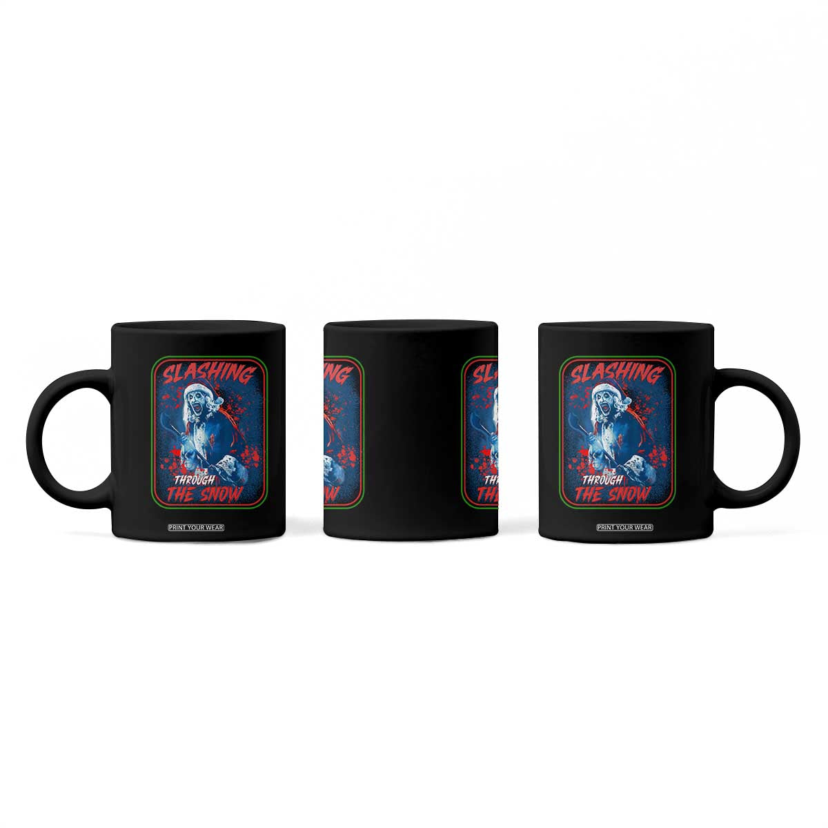 Terrifier Santa Christmas Coffee Mug Slashing Through The Snow TS14 Print Your Wear