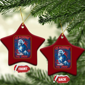 Terrifier Santa Christmas Ceramic Ornament Slashing Through The Snow TS14 Print Your Wear