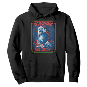 Terrifier Santa Christmas Hoodie Slashing Through The Snow TS14 Black Print Your Wear