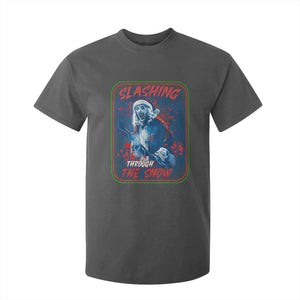 Terrifier Santa Christmas T Shirt For Kid Slashing Through The Snow TS14 Dark Heather Print Your Wear