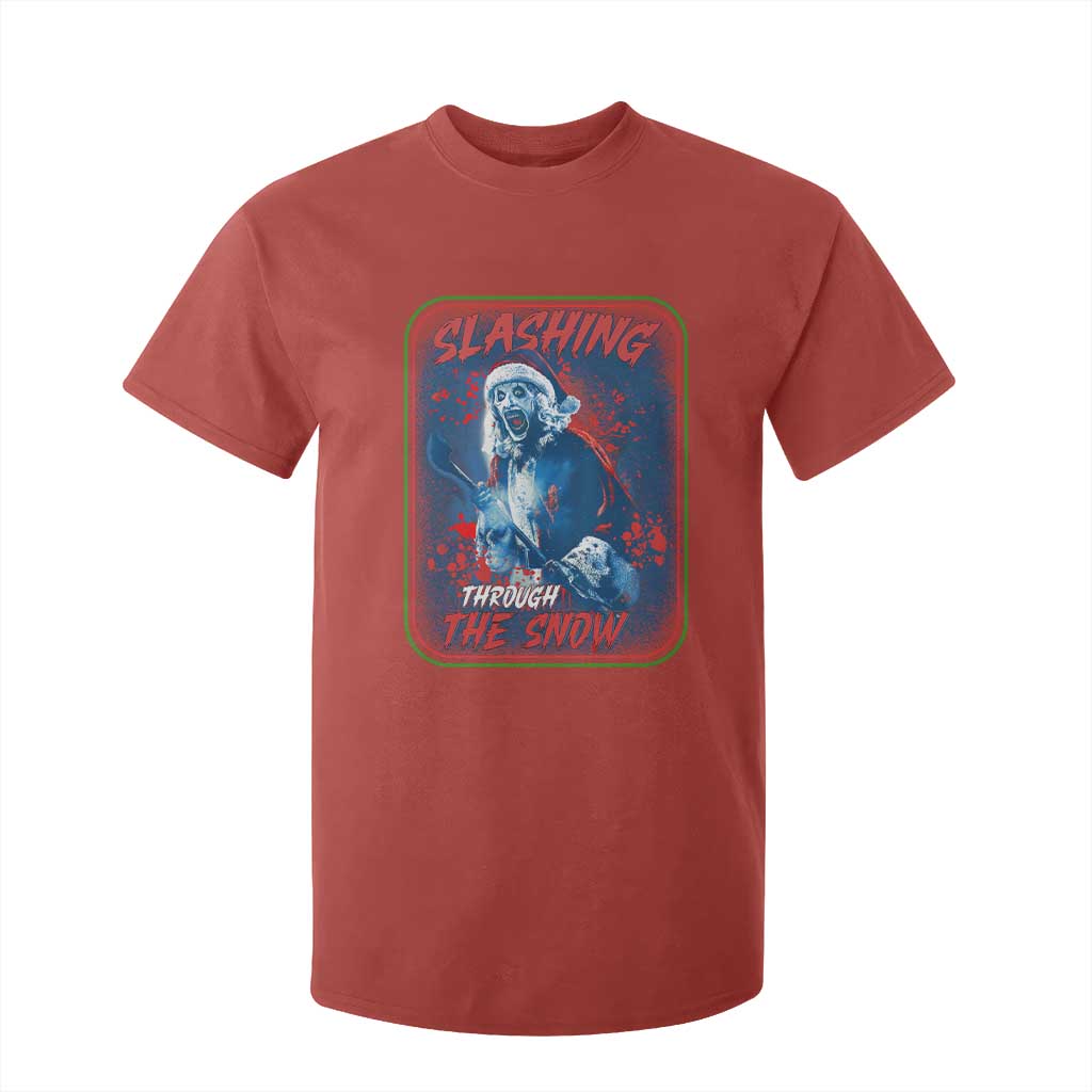 Terrifier Santa Christmas T Shirt For Kid Slashing Through The Snow TS14 Red Print Your Wear
