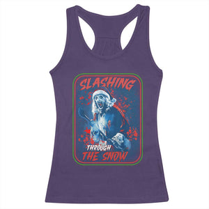 Terrifier Santa Christmas Racerback Tank Top Slashing Through The Snow TS14 Purple Print Your Wear