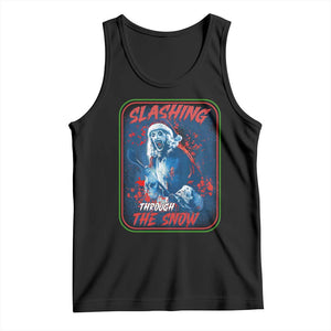Terrifier Santa Christmas Tank Top Slashing Through The Snow TS14 Black Print Your Wear