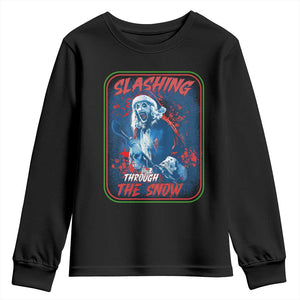 Terrifier Santa Christmas Youth Sweatshirt Slashing Through The Snow TS14 Black Print Your Wear