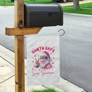 67 Six Seven Pink Santa Christmas Meme Garden Flag TS14 Print Your Wear