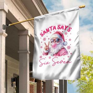 67 Six Seven Pink Santa Christmas Meme Garden Flag TS14 Print Your Wear