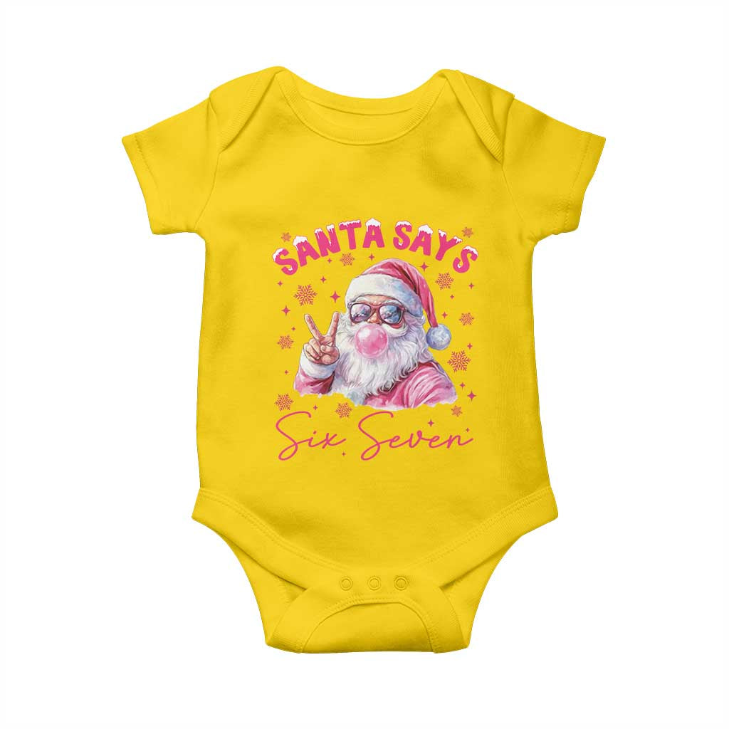 67 Six Seven Pink Santa Christmas Meme Baby Onesie TS14 Daisy Print Your Wear
