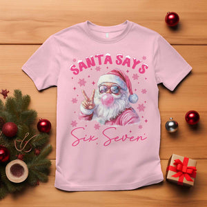 67 Six Seven Pink Santa Christmas Meme T Shirt TS14 Light Pink Print Your Wear