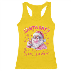 67 Six Seven Pink Santa Christmas Meme Racerback Tank Top TS14 Daisy Print Your Wear