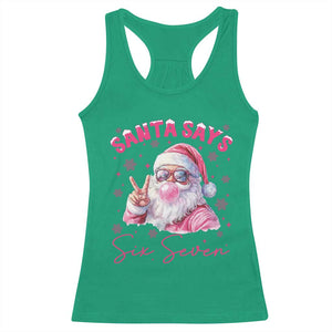 67 Six Seven Pink Santa Christmas Meme Racerback Tank Top TS14 Irish Green Print Your Wear