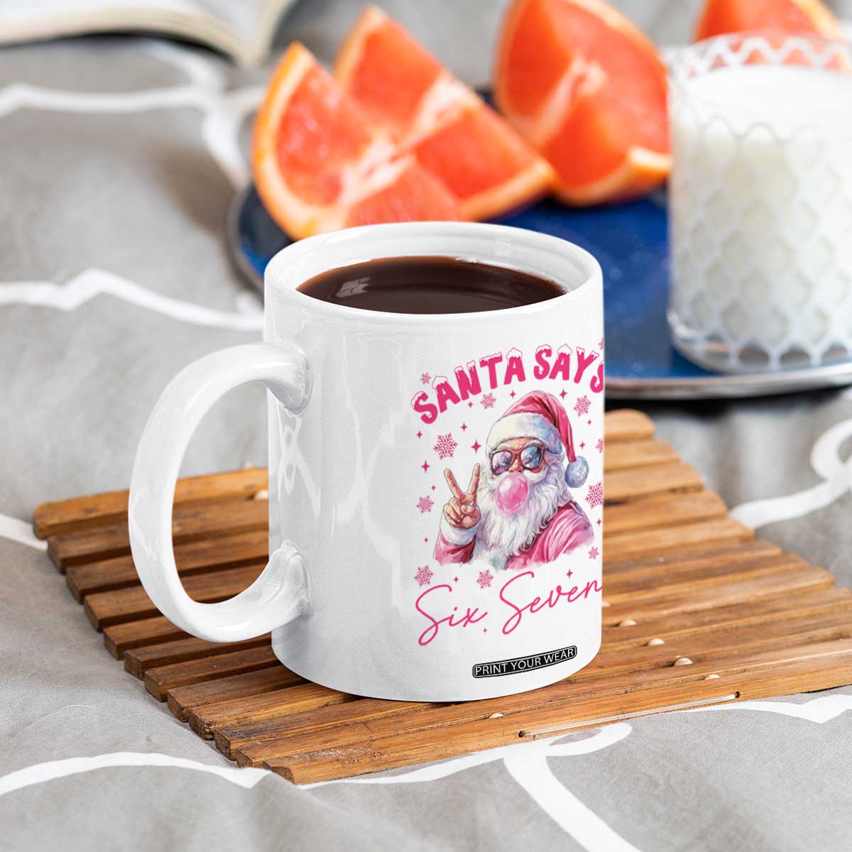67 Six Seven Pink Santa Christmas Meme Coffee Mug TS14 Print Your Wear