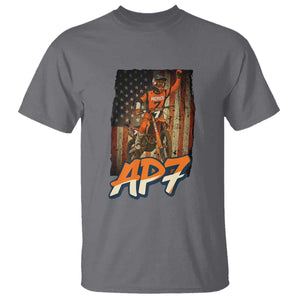 Dirt Bike American Flag T Shirt TS14 Charcoal Print Your Wear