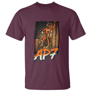 Dirt Bike American Flag T Shirt TS14 Maroon Print Your Wear