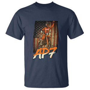 Dirt Bike American Flag T Shirt TS14 Navy Print Your Wear