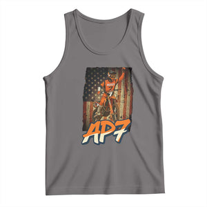 Dirt Bike American Flag Tank Top TS14 Deep Heather Print Your Wear