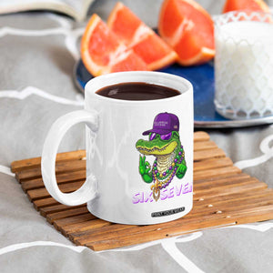 Mardi Gras Alligator Coffee Mug Funny Six Seven MAGA Political Meme TS14 Print Your Wear