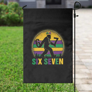 Mardi Gras Bigfoot Garden Flag Funny Six Seven Meme Carnival Trendy TS14 Print Your Wear