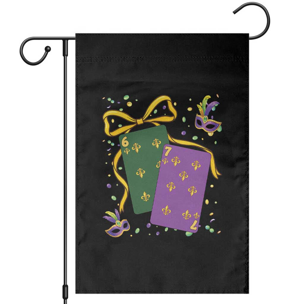 67 Mardi Gras Garden Flag Funny Six Seven Playing Cards Meme TS14 Black Print Your Wear