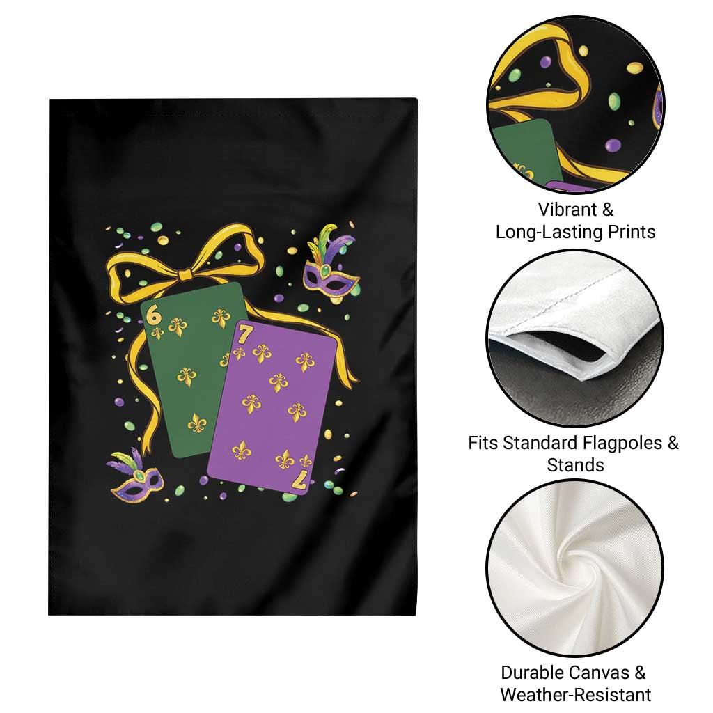 67 Mardi Gras Garden Flag Funny Six Seven Playing Cards Meme TS14 Print Your Wear