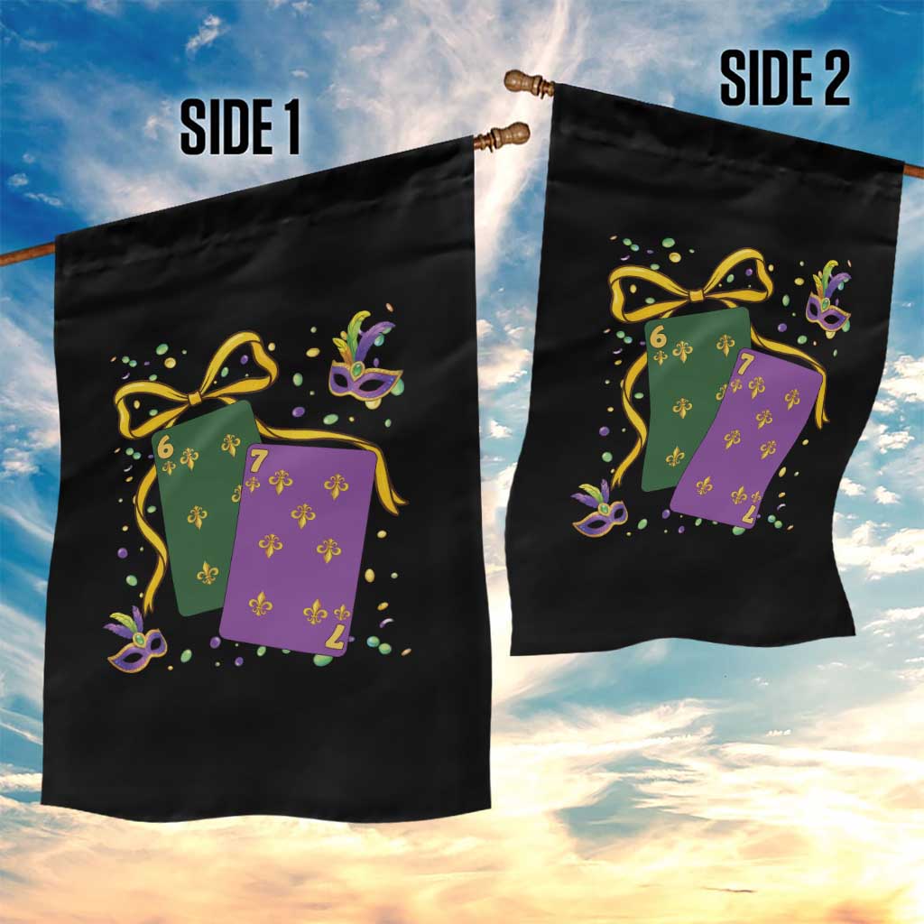 67 Mardi Gras Garden Flag Funny Six Seven Playing Cards Meme TS14 Print Your Wear