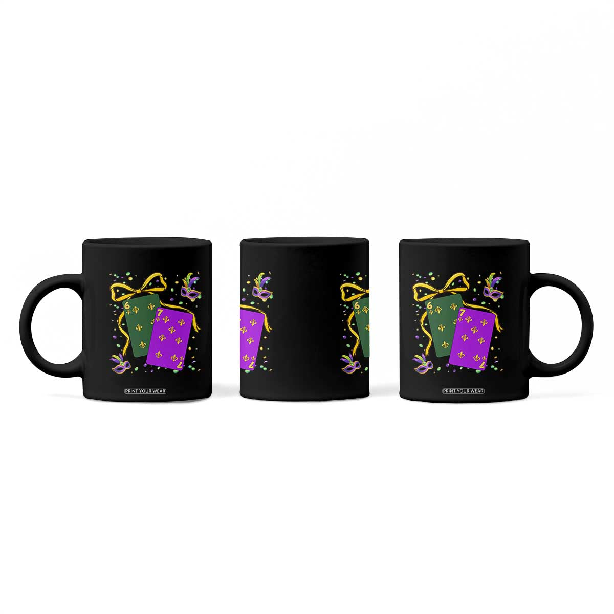 67 Mardi Gras Coffee Mug Funny Six Seven Playing Cards Meme TS14 Print Your Wear