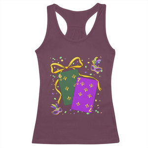 67 Mardi Gras Racerback Tank Top Funny Six Seven Playing Cards Meme TS14 Maroon Print Your Wear