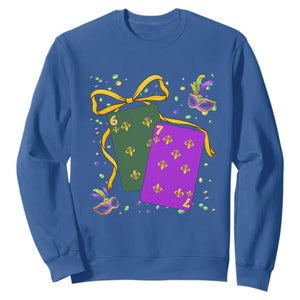 67 Mardi Gras Sweatshirt Funny Six Seven Playing Cards Meme TS14 Royal Blue Print Your Wear