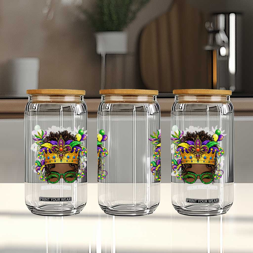 Mardi Gras Queen Glass Can Messy Pun Carnival Party TS14 Print Your Wear