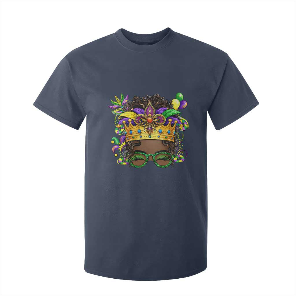 Mardi Gras Queen T Shirt For Kid Messy Pun Carnival Party TS14 Navy Print Your Wear