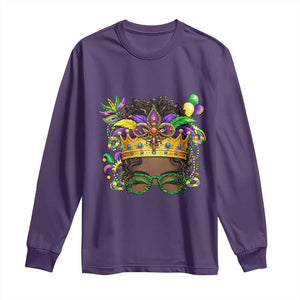 Mardi Gras Queen Long Sleeve Shirt Messy Pun Carnival Party TS14 Purple Print Your Wear